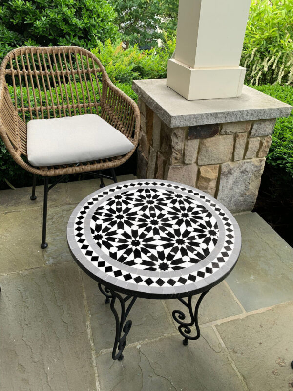 Moroccan Mosaic Table – Handmade Tile Coffee, Side, Patio, Console or Dining Table – Indoor & Outdoor Art Decor