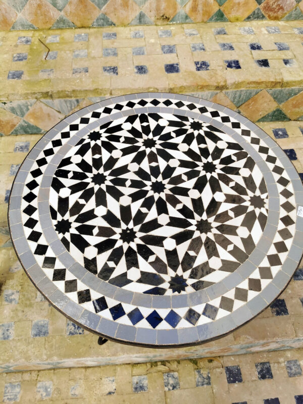 Moroccan Mosaic Table – Handmade Tile Coffee, Side, Patio, Console or Dining Table – Indoor & Outdoor Art Decor - Image 4