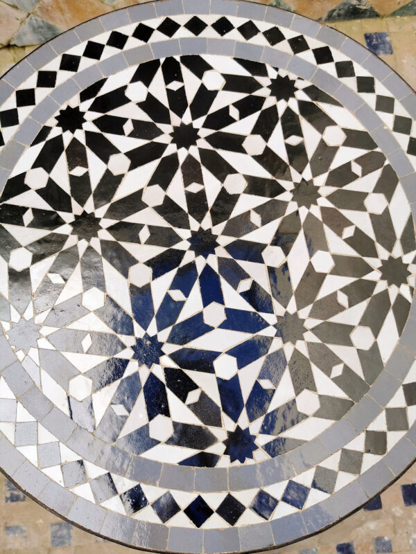 Moroccan Mosaic Table – Handmade Tile Coffee, Side, Patio, Console or Dining Table – Indoor & Outdoor Art Decor - Image 5