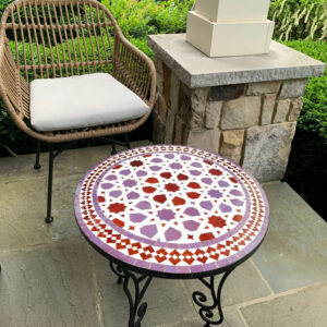Handcrafted Moroccan Mosaic Table – Unique Tile Furniture for Living Room, Patio, Garden or Entryway