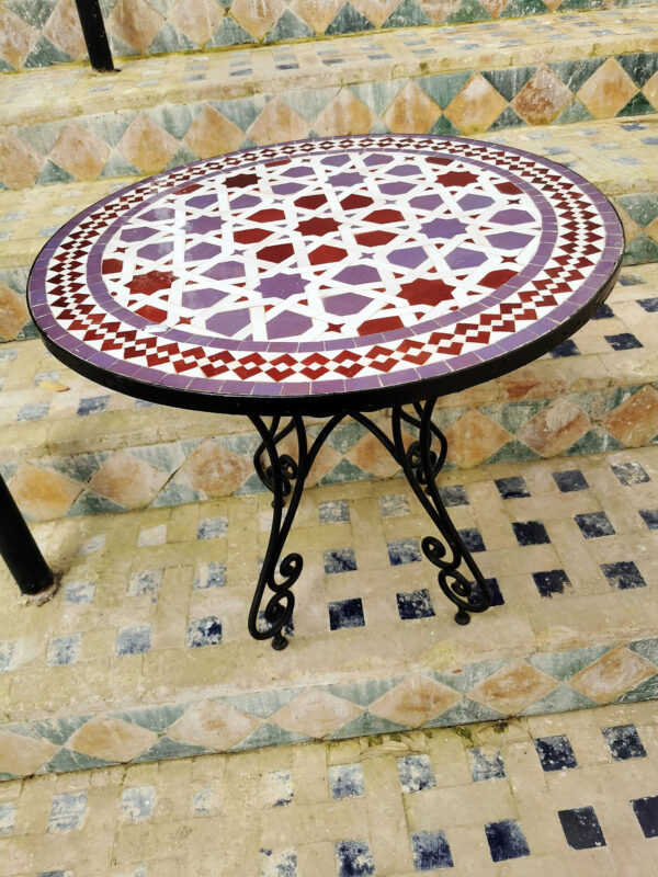 Handcrafted Moroccan Mosaic Table – Unique Tile Furniture for Living Room, Patio, Garden or Entryway - Image 2
