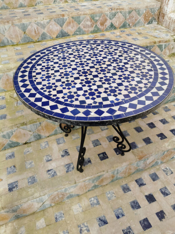 Handmade Moroccan Tile Table – Mosaic Coffee Table, Side Table, Patio or Dining – Artisan Decor Piece - Image 3