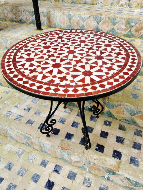 Moroccan Handmade Mosaic Table – Indoor/Outdoor Tile Side Table, Console, Coffee or Dining Table - Image 2