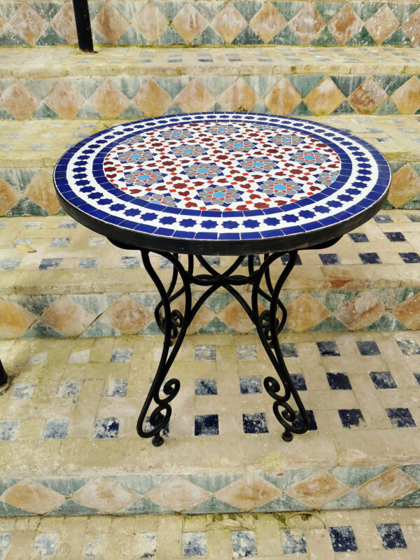 Artisan Mosaic Table from Morocco – Handcrafted Tile Coffee, Patio, Dining or End Table for Home Decor - Image 5