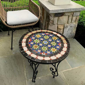 Moroccan Handmade Tile Table – Unique Mosaic Furniture for Patio, Garden, Dining or Living Room