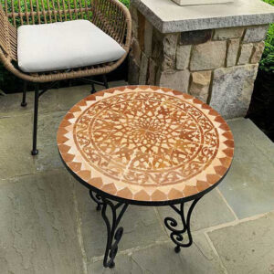 Handmade Moroccan Mosaic Furniture – Artisan Tile Table for Indoor or Outdoor Use