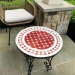 Authentic Mosaic Tile Table – Moroccan Handmade Coffee or Dining Table for Rustic or Boho Interiors