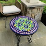Decorative Moroccan Tile Table – Handcrafted Mosaic for Interior or Exterior Spaces