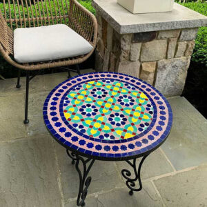 Decorative Moroccan Tile Table – Handcrafted Mosaic for Interior or Exterior Spaces