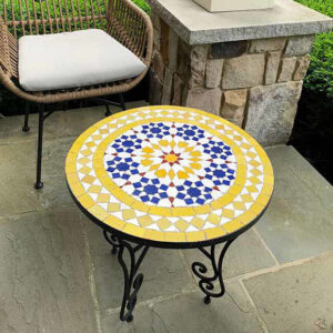 Antique table mosaic  – Bohemian Decor for Patio, Balcony, Living Room or Entryway