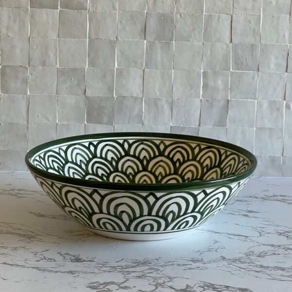 Authentic Moroccan Sink – Handcrafted Round Ceramic Basin – Decorative Bathroom Vessel - Image 6