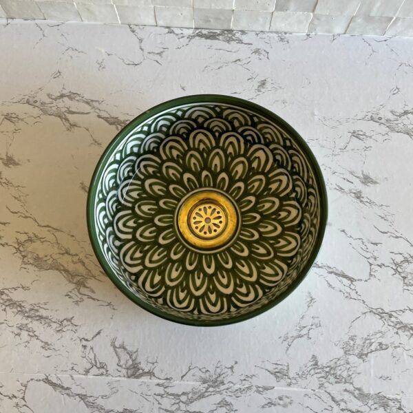 Custom Boho Sink – Moroccan Painted Ceramic Vessel – Round Artisan Basin for Vanity - Image 8