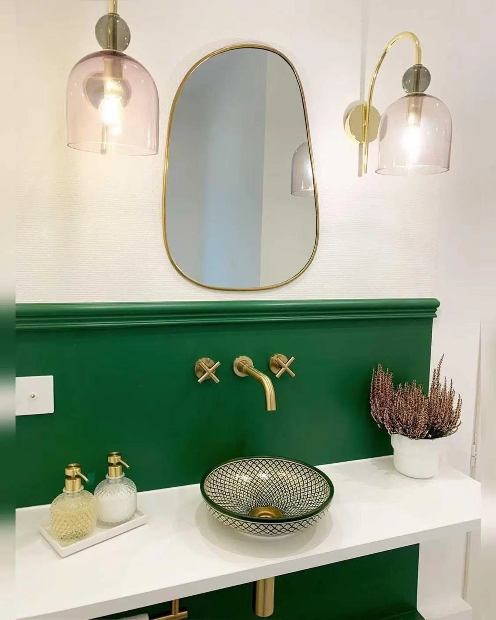 Modern interior featuring Moroccan ceramic sink