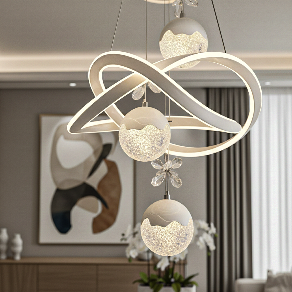 CE certified warm white LED pendant light for home and café interiors