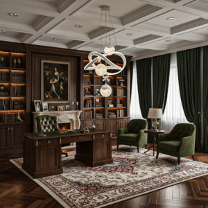 Linear LED pendant light for kitchen island with warm 3500K illumination