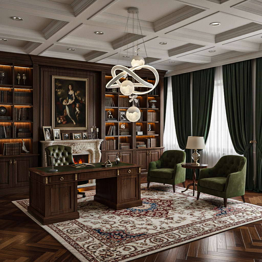 Linear LED pendant light for kitchen island with warm 3500K illumination