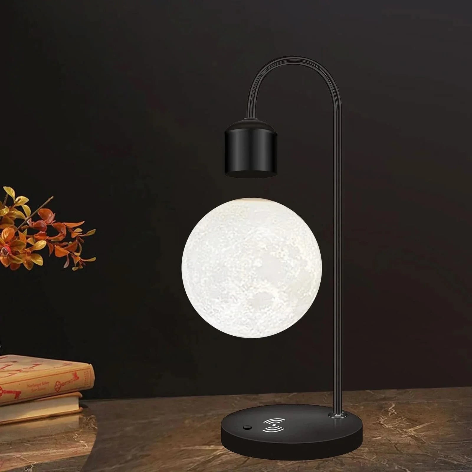 Levitating Moon Led Lamp With Wireless Phone Charger - Image 2