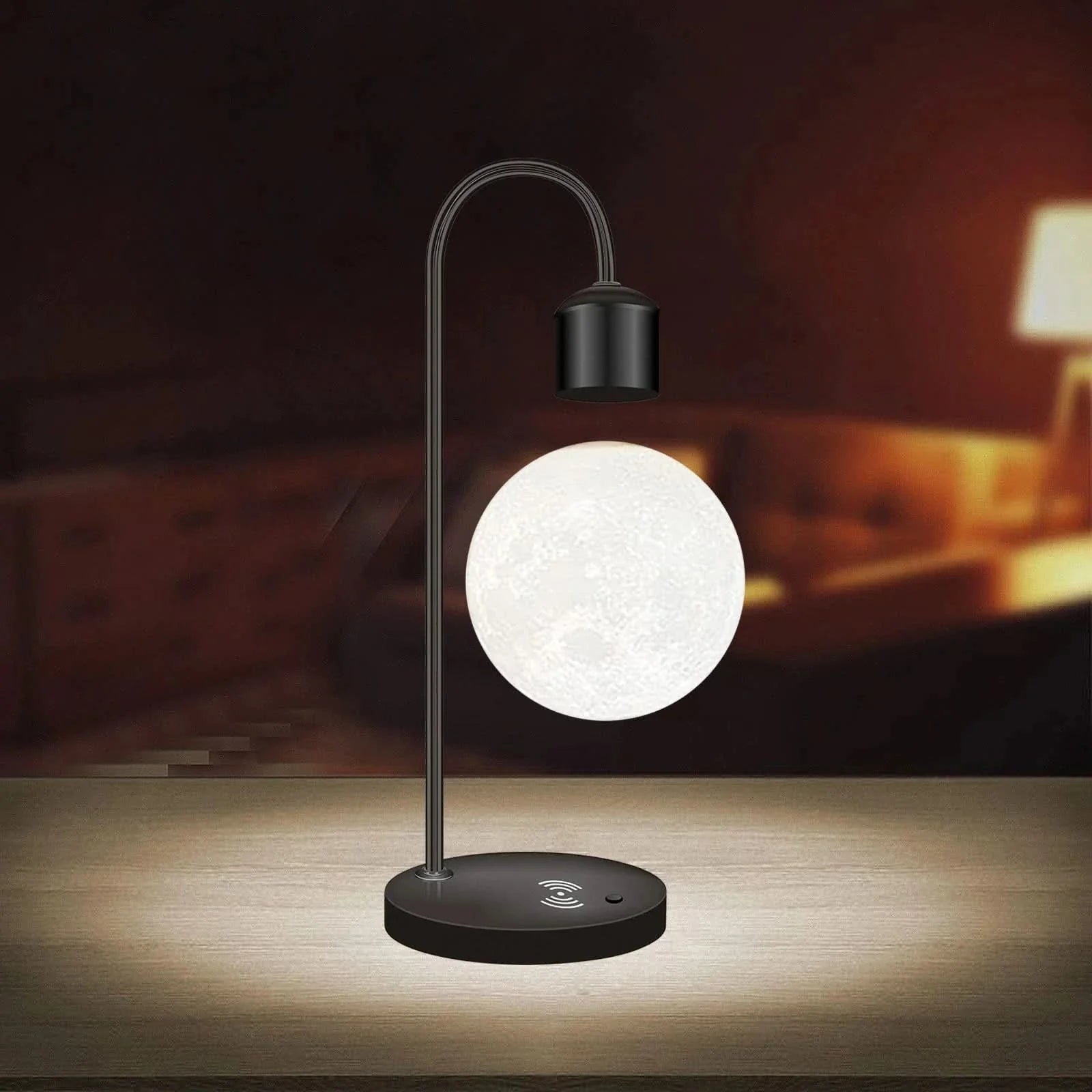 Levitating Moon Led Lamp With Wireless Phone Charger - Image 4
