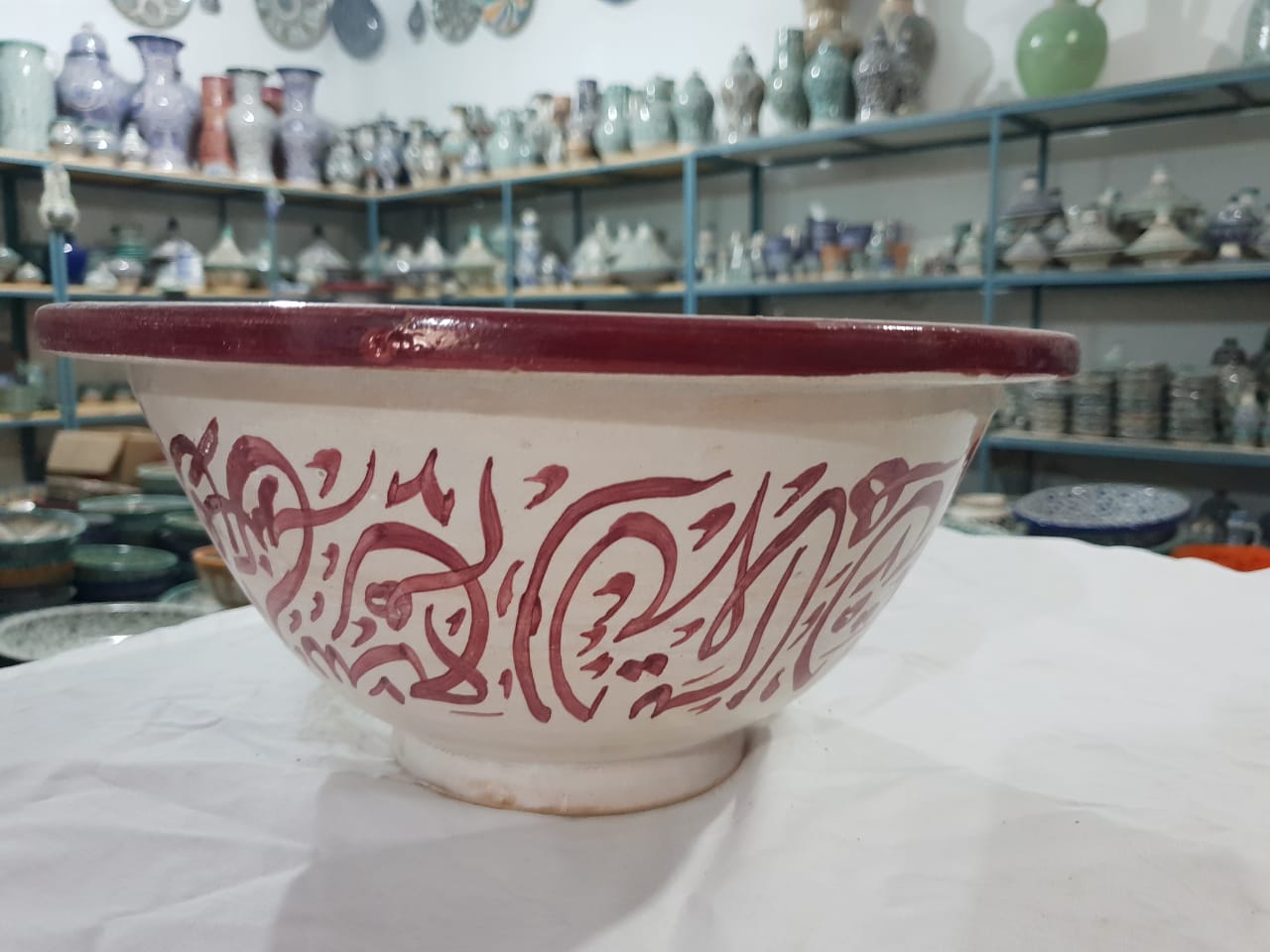 Authentic Moroccan Sink – Handcrafted Round Ceramic Basin – Decorative Bathroom Vessel - Image 2