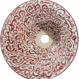 Authentic Moroccan Sink – Handcrafted Round Ceramic Basin – Decorative Bathroom Vessel