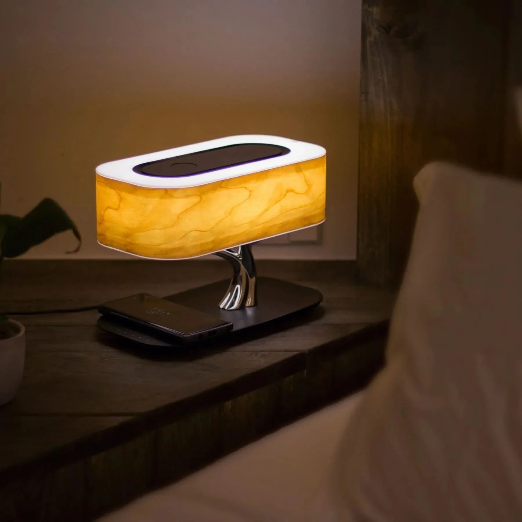 Table Lamp With Speaker & Wireless Charger - Image 11