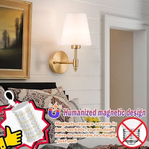 Wireless Wall Sconces Set of Two - Image 2