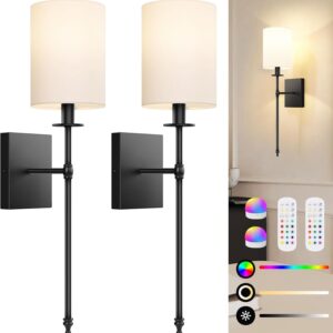 Upgraded Battery Operated Wall Sconces Set of Two