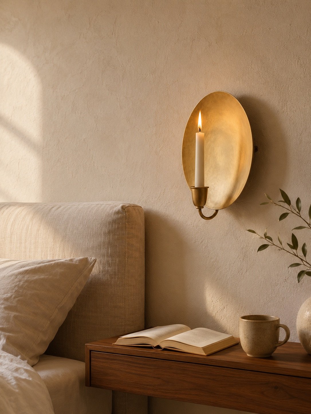 Brass Candle Sconce – Handmade Moroccan Wall Candle Holder - Image 7