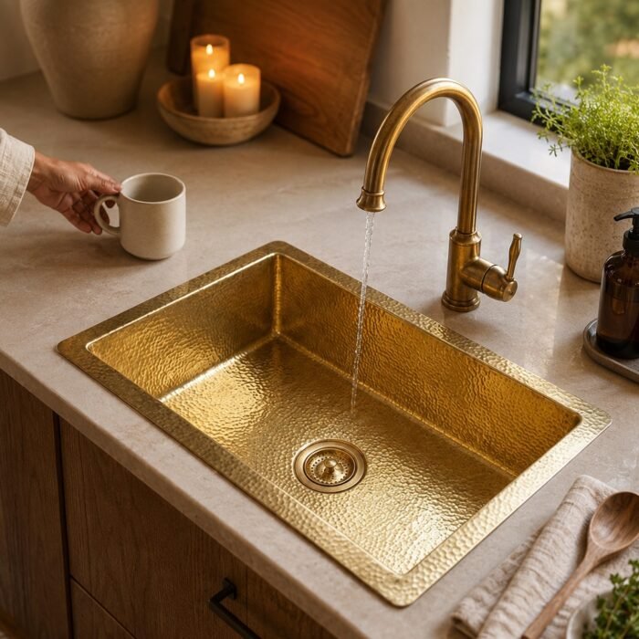 Bar & Prep Brass Sinks
