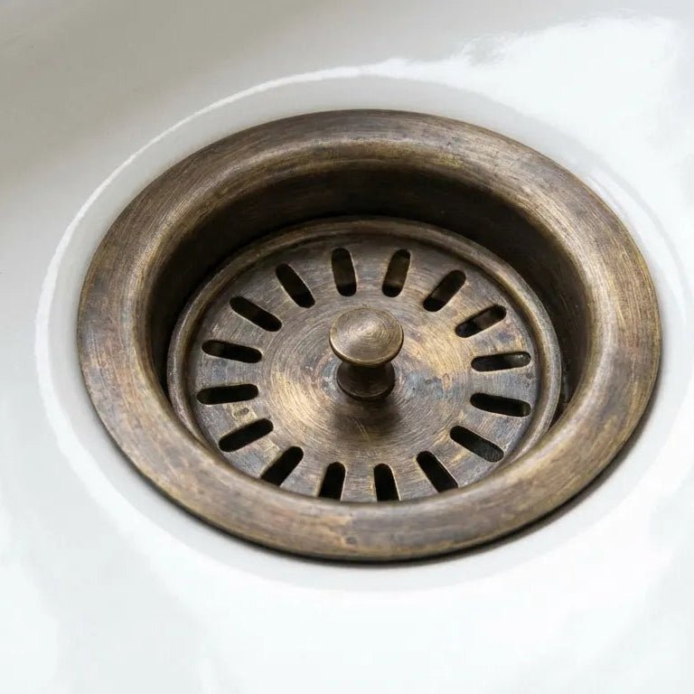 Antique Brass Basket Strainer Sink Drain Cover - Image 2