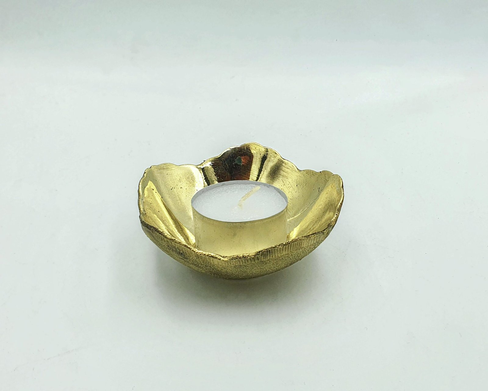 Unlacquered Brass Candle Holder, Tea Light Candle Holders - Image 3
