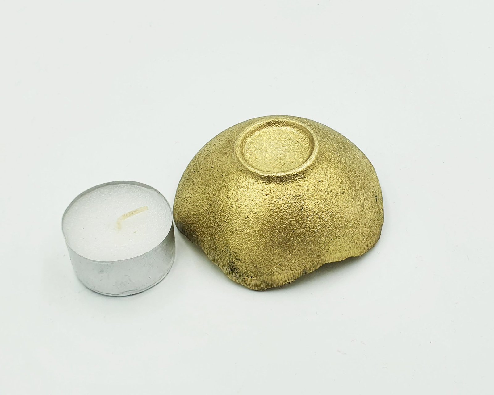 Unlacquered Brass Candle Holder, Tea Light Candle Holders - Image 4